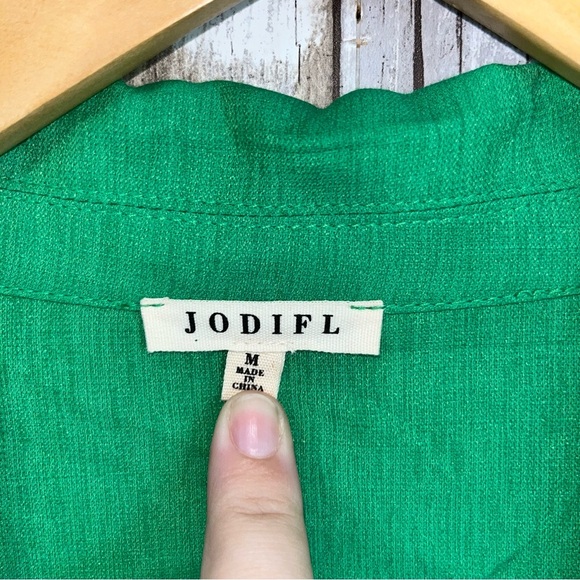 Jodifl Green Embroidered Floral Button Blouse/Cardigan - Picture 5 of 5